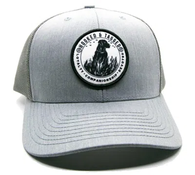 Hooked And Tagged Men's  Loyalty Patch Adjustable Hat In Gray