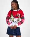 Hooked Up By Iot Juniors' Charlie Brown And Snoopy Christmas Sweater In Multi