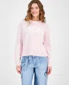 Hooked Up By Iot Juniors' Novelty Verbiage Sweater In Local