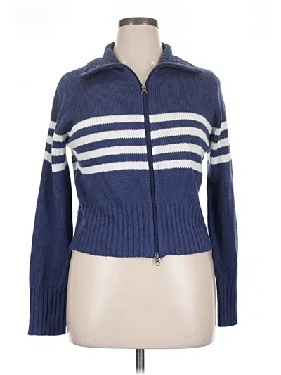Pre-owned Hooked Up Cardigan Sweater In Blue