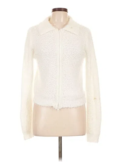 Pre-owned Hooked Up Cardigan Sweater In Ivory