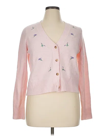 Pre-owned Hooked Up Cardigan Sweater In Pink