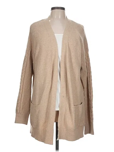 Pre-owned Hooked Up Cardigan Sweater In Tan