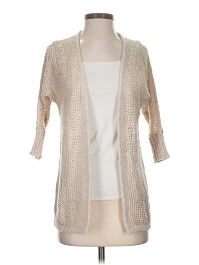 Pre-owned Hooked Up Cardigan Sweater In White