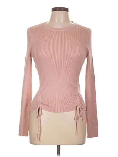 Hooked Up Long Sleeve Top Pink Boatneck Tops