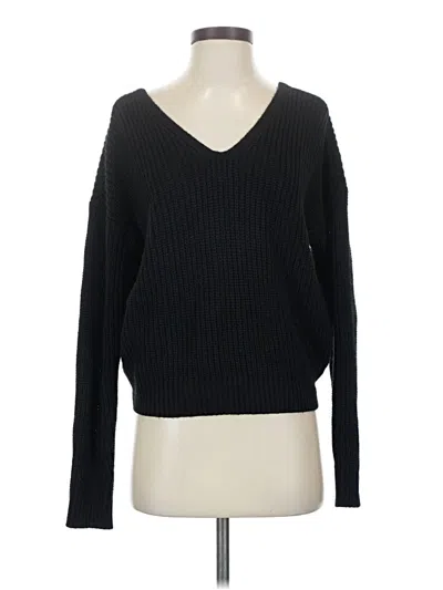 Pre-owned Hooked Up Pullover Sweater In Black