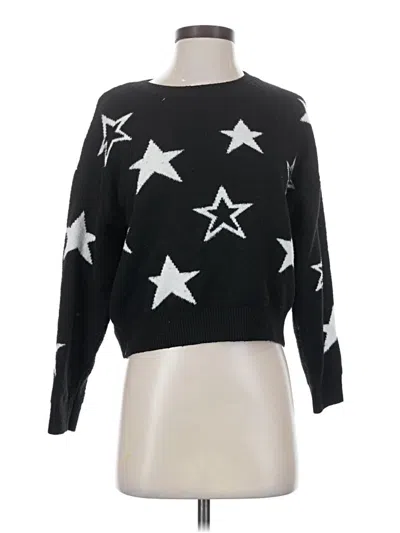 Pre-owned Hooked Up Pullover Sweater In Black