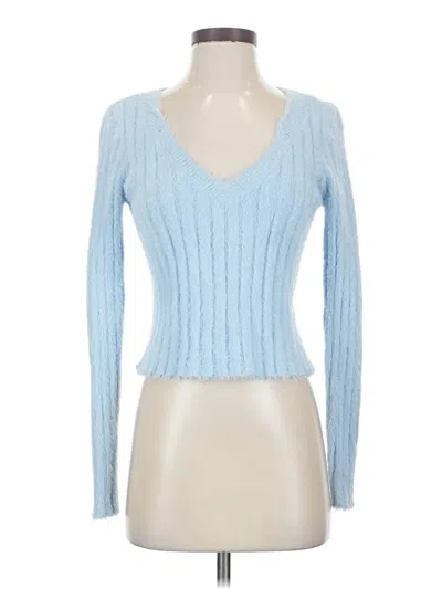 Pre-owned Hooked Up Pullover Sweater In Blue