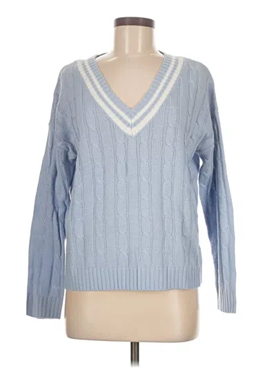 Pre-owned Hooked Up Pullover Sweater In Blue