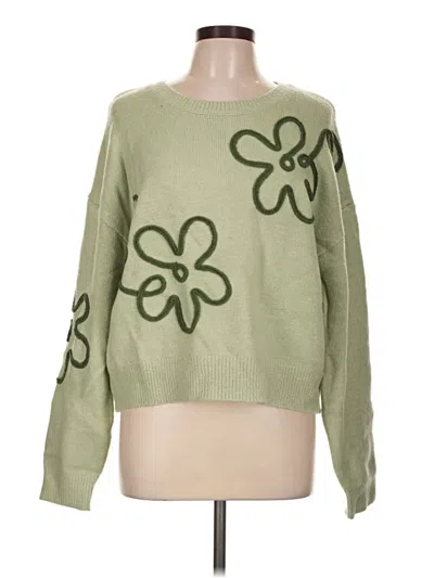 Hooked Up Pullover Sweater In Green
