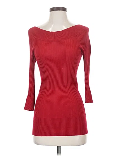 Pre-owned Hooked Up Pullover Sweater In Red