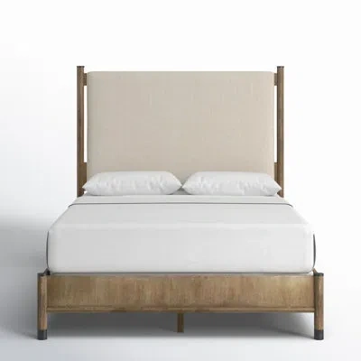Hooker Furniture Affinity Solid Wood And Upholstered Four Poster Bed In Gray;beige