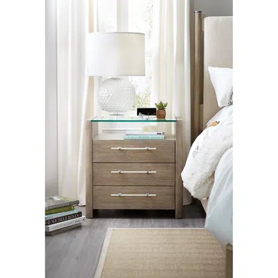 Hooker Furniture Affinity Three Drawer Nightstand In Greige