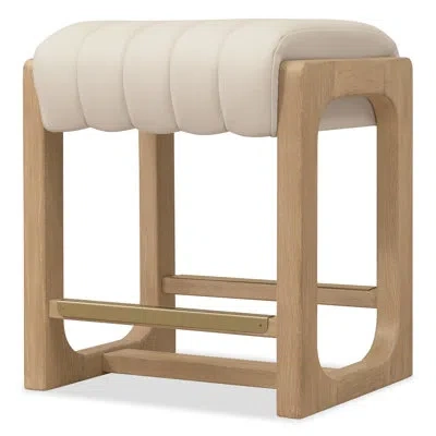 Hooker Furniture Banyon Bay Upholstered Counter Stool With Solid Wood Frame In Cream,taupe