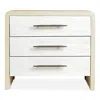 Hooker Furniture Cascade Three Drawer Nightstand In Cream/white