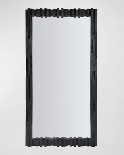 Hooker Furniture Chapman Shou Sugi Ban 85" Floor Mirror In Charred Black