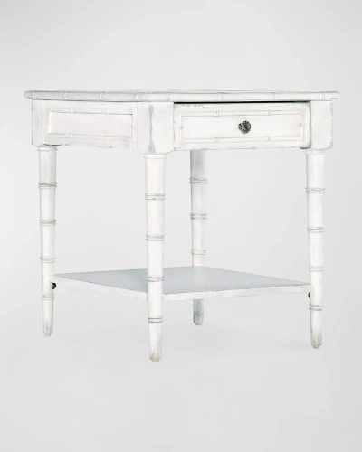 Hooker Furniture Charleston Bungalow Single Drawer End Table In White