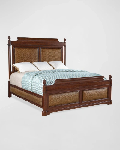 Hooker Furniture Charleston California King Cane Panel Bed In Maraschino Cherry