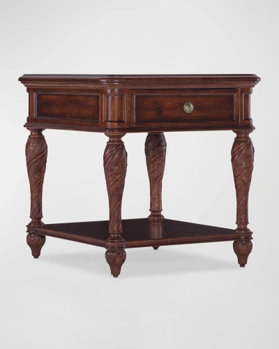 Hooker Furniture Charleston Single Drawer End Table In Brown