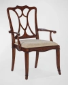 Hooker Furniture Charleston Upholstered Dining Arm Chairs, Set Of 2 In Brown