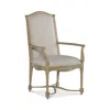 Hooker Furniture Ciao Bella Upholstered Back Arm Chair In Tan/light Wood