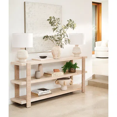 Hooker Furniture Commerce & Market Console Table In Light Wood