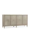 Hooker Furniture Starburst Pattern Console In Serene Gray Beige Finish
