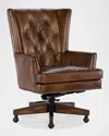 Hooker Furniture Finley Leather Executive Desk Chair In Chocolate Brown