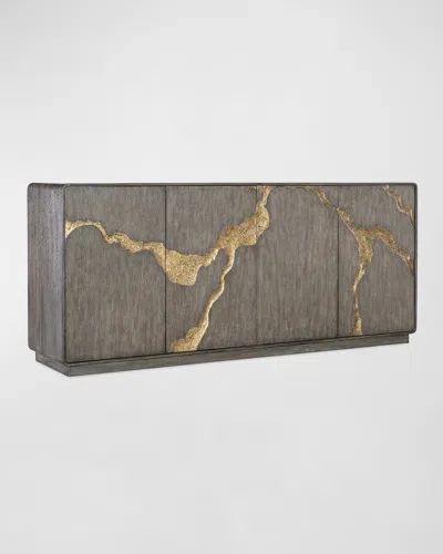 Hooker Furniture Fissured Entertainment Credenza In Gray