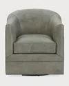 Hooker Furniture Gideon Leather Swivel Club Chair