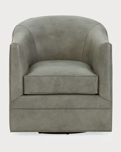 Hooker Furniture Gideon Leather Swivel Club Chair
