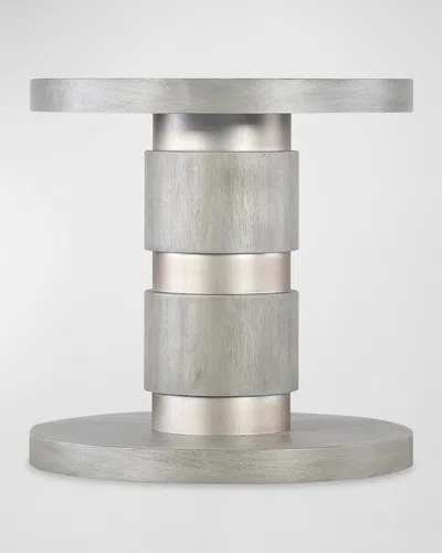 Hooker Furniture Guilded Accent Table In Gray