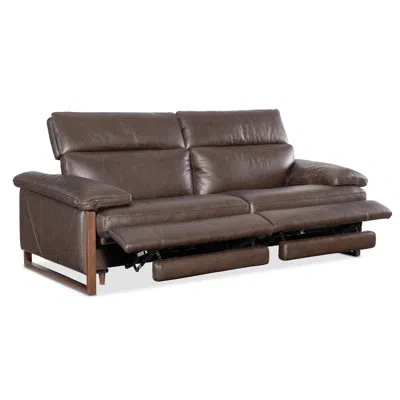 Hooker Furniture Jericho Power Sofa With Power Headrest In Brown