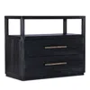 Hooker Furniture Shou Sugi Ban Two-drawer Nightstand In Black