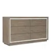 Hooker Furniture Mainstay Six Drawer Dresser In Dark Gray
