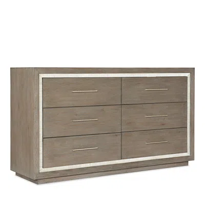 Hooker Furniture Mainstay Six Drawer Dresser In Dark Gray