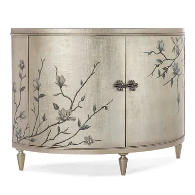 Hooker Furniture Marguerite Two Door Demilune Chest In Silver