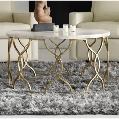 Hooker Furniture Melange Frame Coffee Table In White Onyx