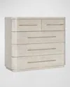 Hooker Furniture Modern Mood 5-drawer Bachelors Chest In Diamond Alabaster