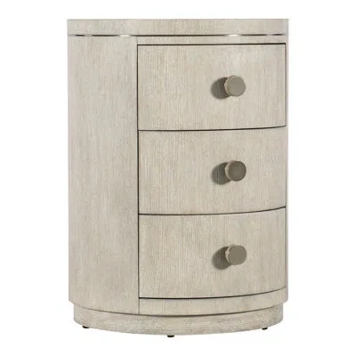 Hooker Furniture Modern Mood Mood Round Nightstand In Neutral