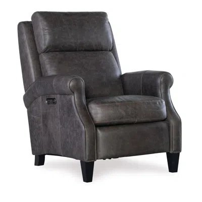 Hooker Furniture Rc Power Recliner With Power Headrest In Saddlebag Lead Genuine Leather