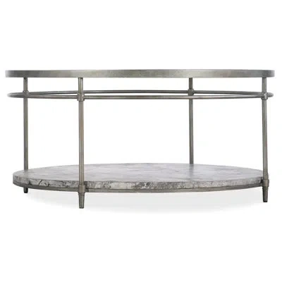 Hooker Furniture Round Cocktail Table In Clear;silver