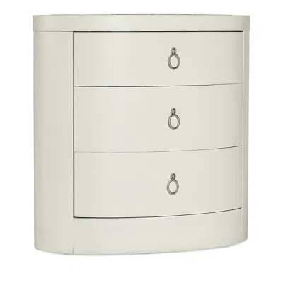 Hooker Furniture Serenity Wavecrest Oval Nightstand In Cream White