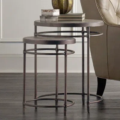 Hooker Furniture St. Armand Solid Wood Frame Nesting Table In Brown