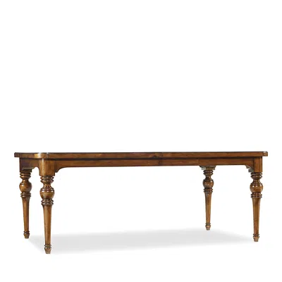 Hooker Furniture Tynecastle Rectangle Leg Dining Table With Two 18'' Leaves In Brown
