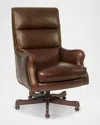 Hooker Furniture Victoria Leather Executive Swivel/tilt Desk Chair In Dark Brown