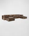 HOOKER FURNITURE WILDER 6-PIECE LEATHER SECTIONAL