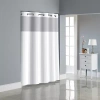 Hookless Satin Stripe Shower Curtain In White