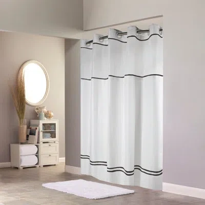 Hookless Shower Curtain In White;white