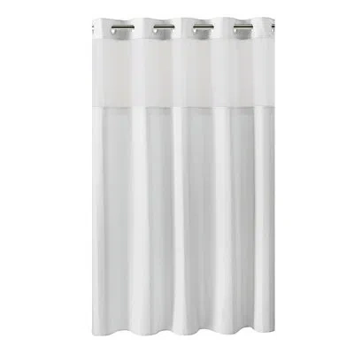Hookless Waffle Shower Curtain In Bright White